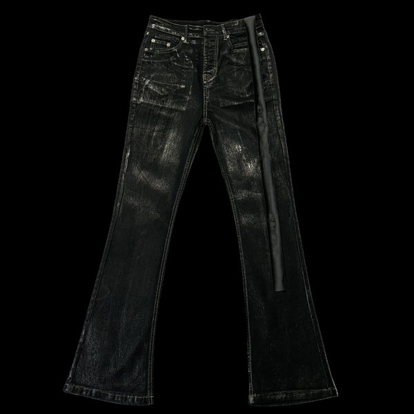 "VAMPIRE" WAXED FLARE DENIM