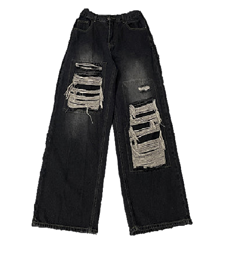 "DESTROYED" BAGGY DENIM